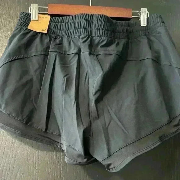 ASICS black running shorts with liner new with tags woman’s large - Picture 2 of 6